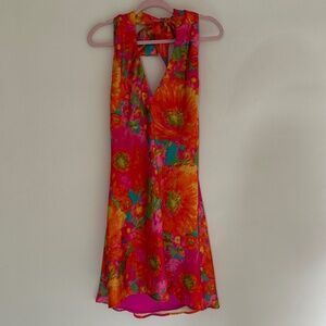 Show Me Your Mumu Size M Jasmine Tie Mini Dress Miss Malibu Multi NWT